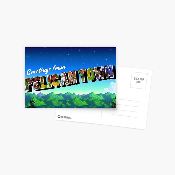 Item preview, Greetings from Pelican Town | Stardew Valley Retro Postcard designed and sold by surik-.