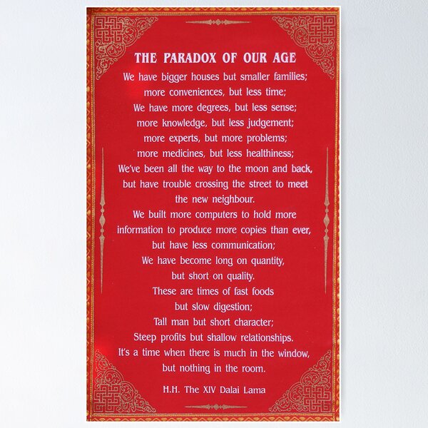 Item preview, Paradox of our age designed and sold by Alan Gillam.
