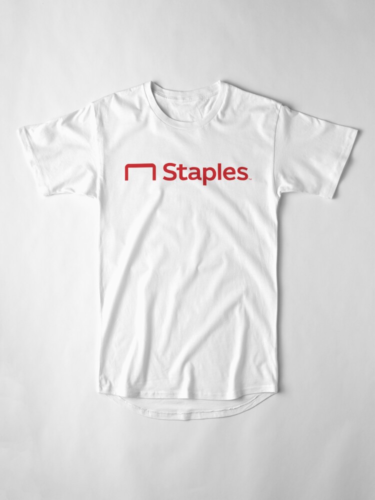 staples orange shirt