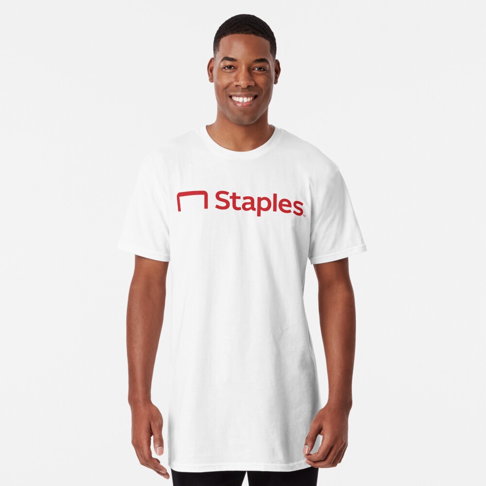 staples orange shirt