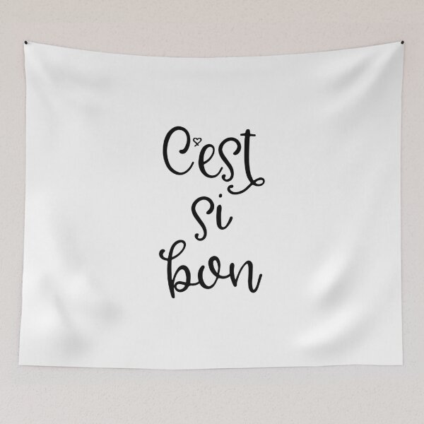 Item preview, C'est si bon with heart apostrophe. French approval. It's so good! In cheerful, romantic black script. Optimistic  designed and sold by kierkegaard.