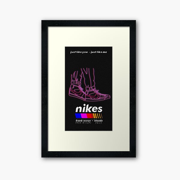 Frank Ocean - nikes Framed Art Print