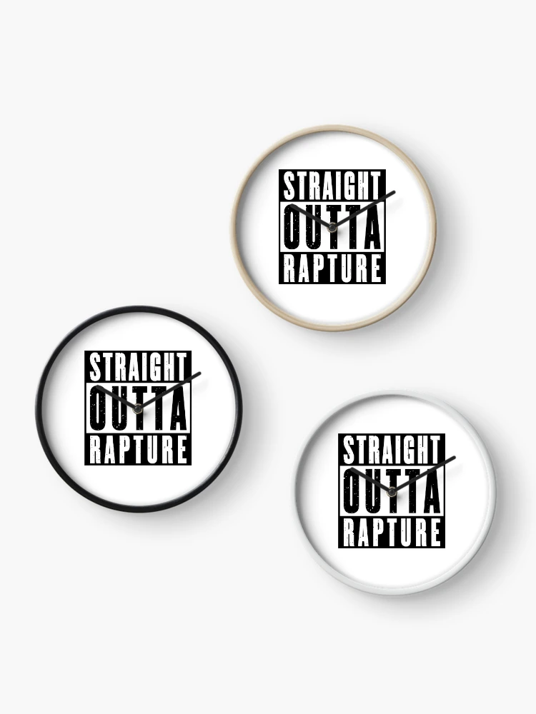 Thumbnail 3 of 4, Clock, Straight Outta Rapture designed and sold by CosmicFoxDesign.