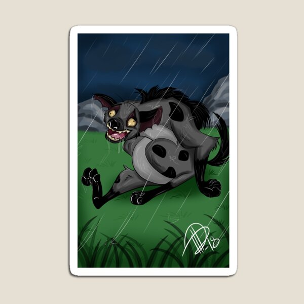 Cartoon Funny Hyena Magnet
