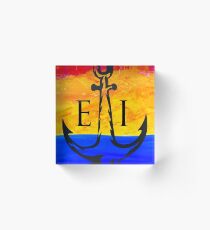 Emerald Isle NC Anchor Acrylic Block