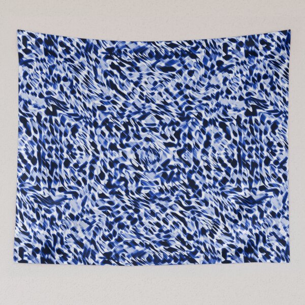 Item preview, Dark blue spots motion or twisted holes. Black and whitish shapes designed and sold by ShapesColors.