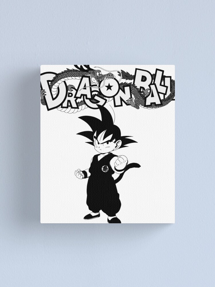 Goku Young Songoku Dragon Ball DBZ Anime drawing black and white |  Photographic Print