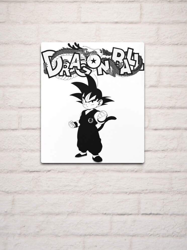 Goku Young Songoku Dragon Ball DBZ Anime drawing black and white | Art  Board Print