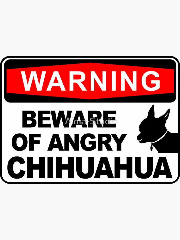 El Paso Chihuahuas Cute Chihuahua Angry Sticker by Artistshot