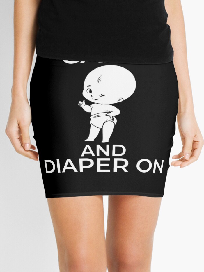 Diaper On Diaper Nappy Design Mini Skirt for Sale by vintageday