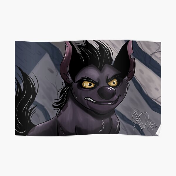 Lion Carton Guard Hyena Poster