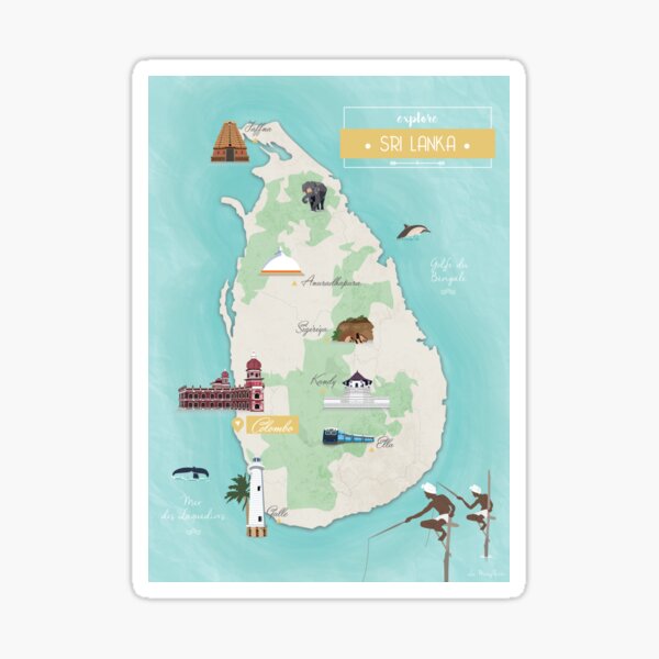 Carte Sri Lanka Sticker