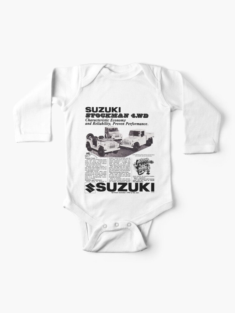 Suzuki Stockman Sj 410 413 Samurai Jimny Baby One Piece By Throwbackmotors Redbubble