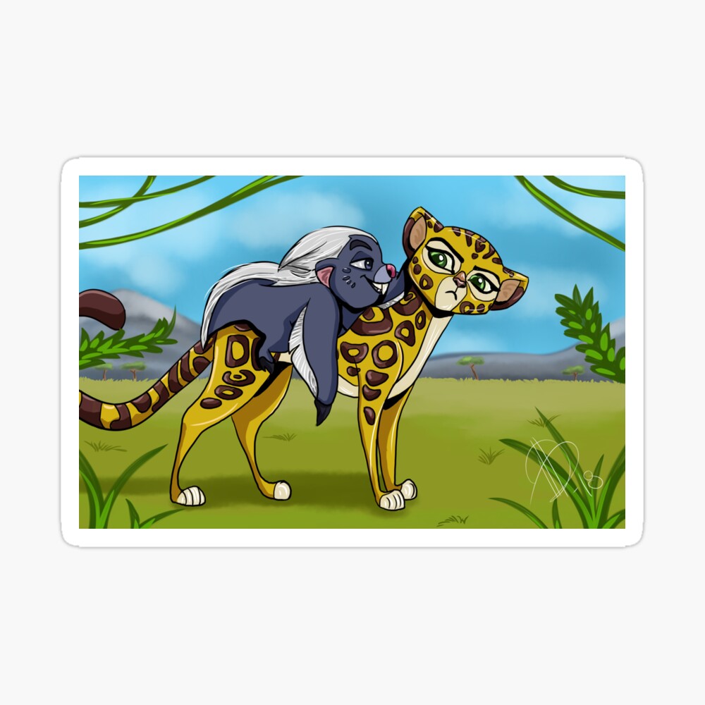 Lion Cartoon Guard Cheetah Bunga Lion Cartoon Guard Cheetah Bunga