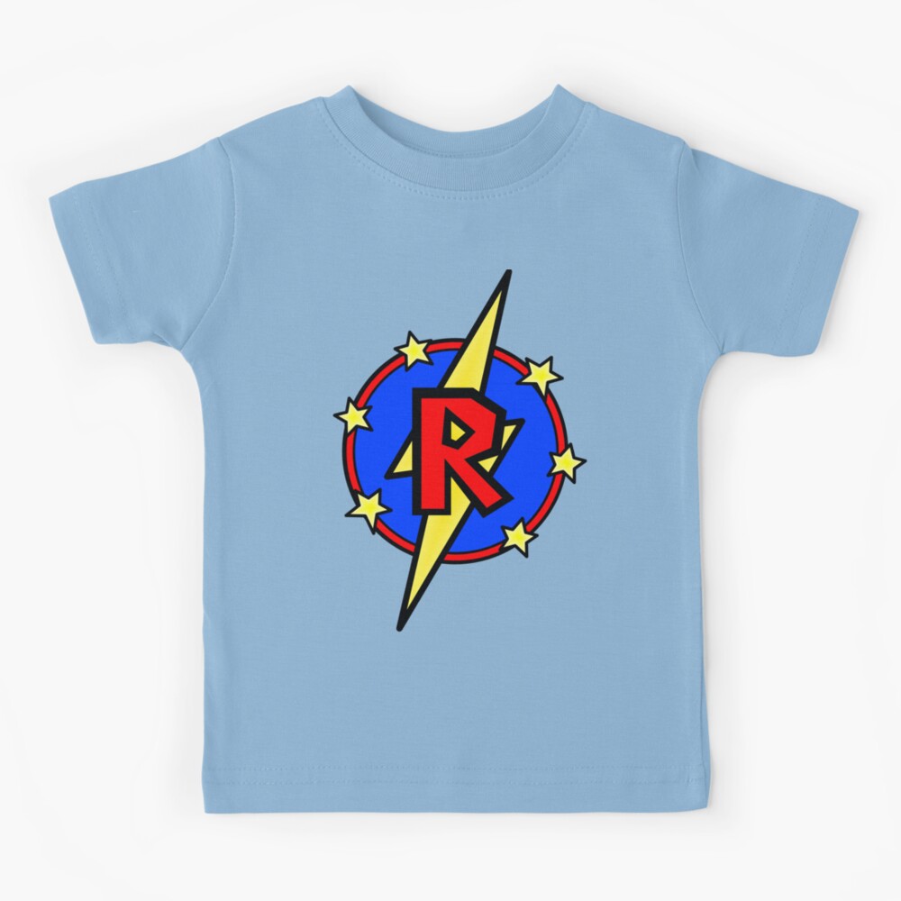 Cute Little SuperHero Geek - Super Letter R Kids T-Shirt
