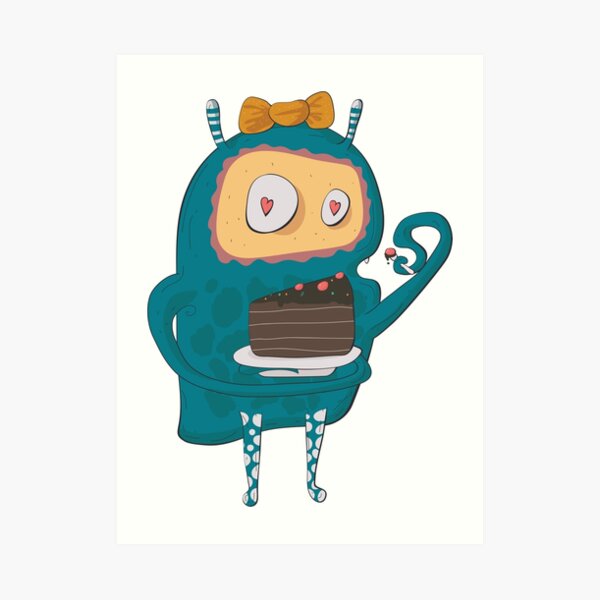 Cakes... cakes for monsters! Art Print