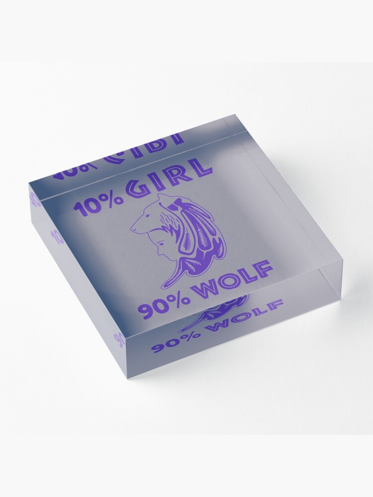 Alternate view of Girl is Wolf Design Acrylic Block