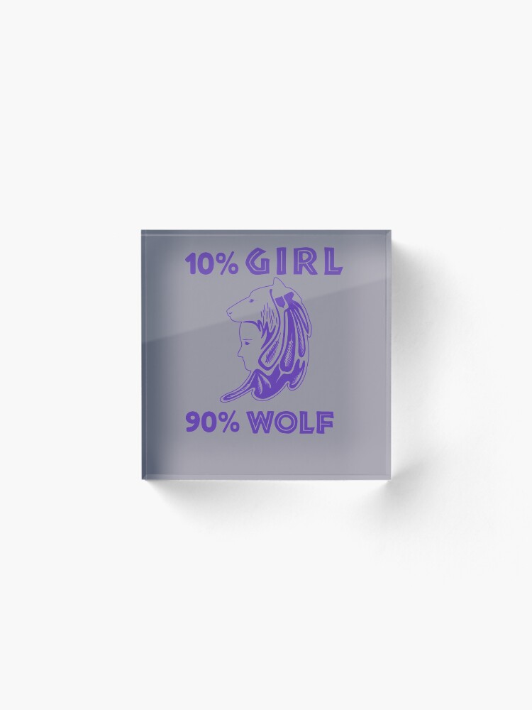 Alternate view of Girl is Wolf Design Acrylic Block