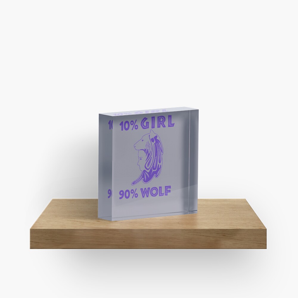Girl is Wolf Design Acrylic Block