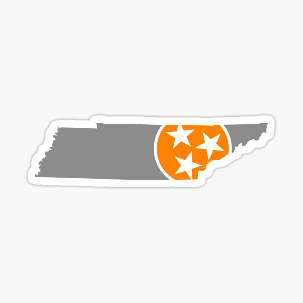Artikel-Vorschau von Tennessee Tri Star - Vol Grey, designt und verkauft von TheFritts.