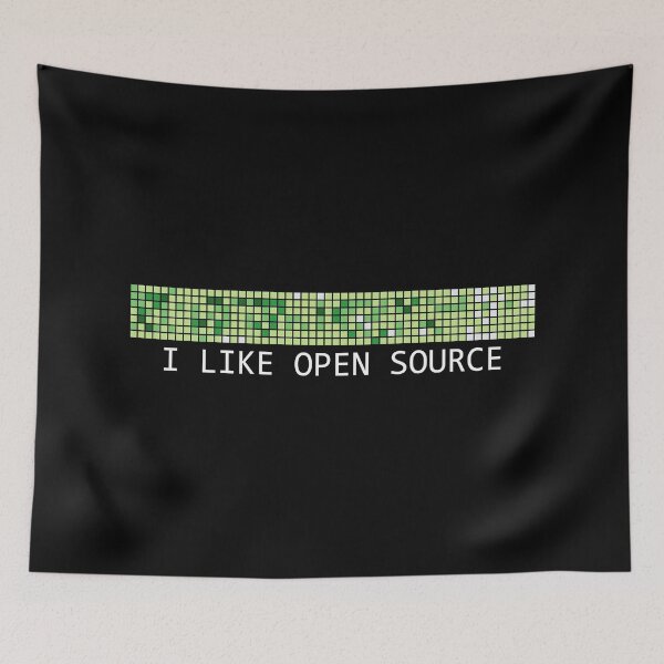 Item preview, Github contributions: I like open source (black edition) designed and sold by hellkni9ht.