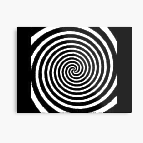 #Spiral #Target #Pattern #Hypnosis illusion vortex  striped circle  Metal Print