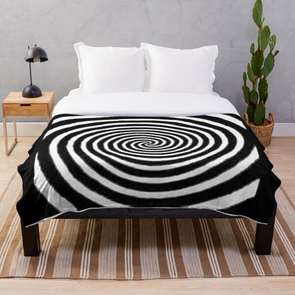 #Spiral #Target #Pattern #Hypnosis illusion vortex  striped circle  Throw Blanket