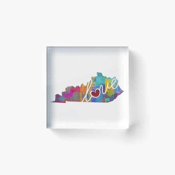 Item preview, Kentucky KY Love - A Colorful Watercolor State Map Silhouette designed and sold by traciwithani.