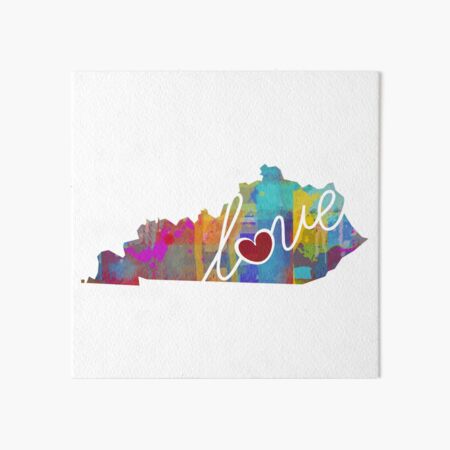 Item preview, Kentucky KY Love - A Colorful Watercolor State Map Silhouette designed and sold by traciwithani.