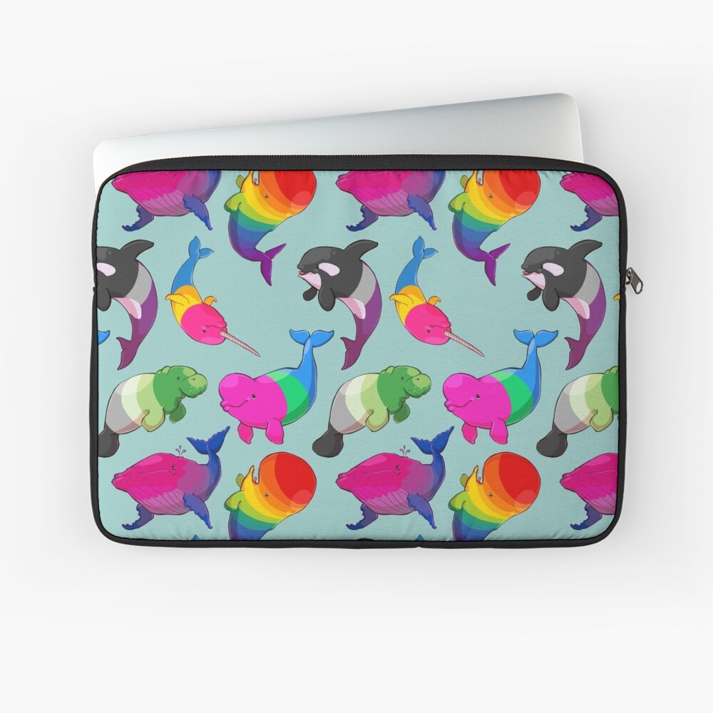 Sexuality Whales (And Aromanatee) Pattern Laptop Sleeve