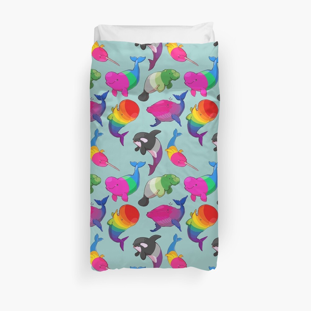 Sexuality Whales (And Aromanatee) Pattern Duvet Cover