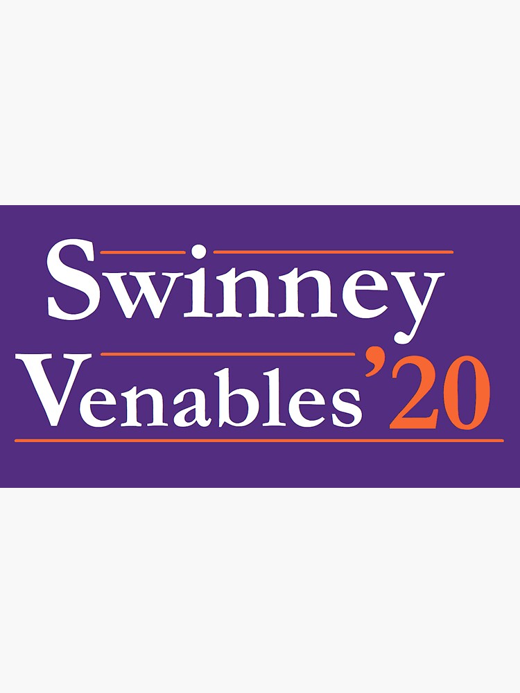 Swinney Venables '20 Clemson Campaign Sign, Clemson Colors by greilly16