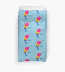 Pansexuwhale - with text Duvet Cover