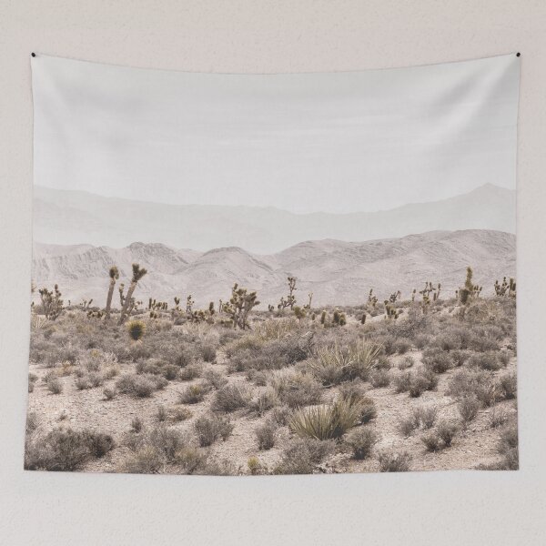 Item preview, Sierra Nevada Mojave // Picture of the Desert Landscape with a Blush Mountain Range and Cacti designed and sold by desertxpalm.
