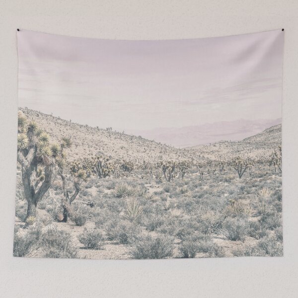 Item preview, Mojave Pink Dusk // Picture of the Desert Cactus Landscape and a Soft Cloudy Sky designed and sold by desertxpalm.