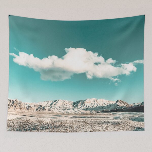 Item preview, Vintage Desert Snow Cloud // An Amazing Picture of the Scenic Desert Landscape in Winter with a Fluffy Cloud and Snowy Mountains designed and sold by desertxpalm.