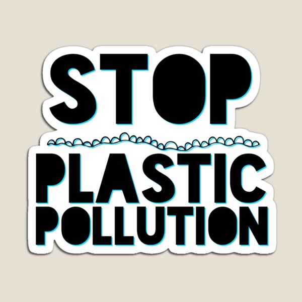Item preview, Stop Plastic Pollution- Black- Tshirt and sticker designed and sold by ReaganKinman.