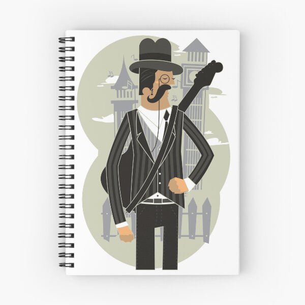 Item preview, Gentleman With Monocle And Guitar Art Deco Geometric Posing Vogue Retro designed and sold by 108dragons.