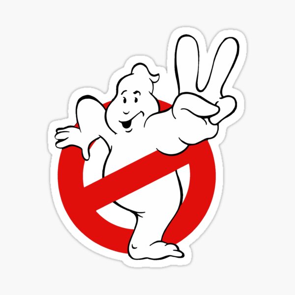 Ghostbusters 2 / sticker fantôme signe de paix! Et plus Sticker