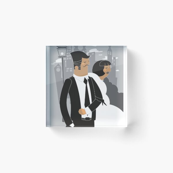 Item preview, Gentleman And Woman  A Night Out Of Town Art Deco Geometric Posing Vogue Retro designed and sold by 108dragons.