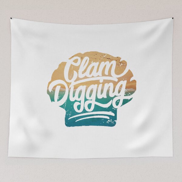 Item preview, Clam Digging - Beach designed and sold by BlueRockDesigns.