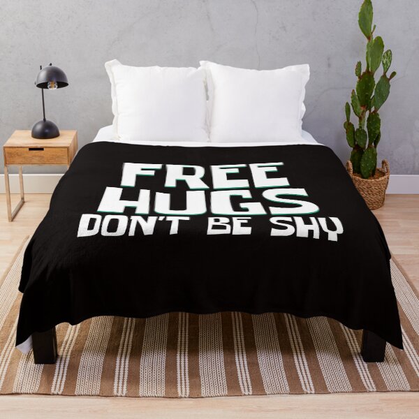 Item preview, Perfect Gift For Anti-Social Nerds Saying "Free Hugs Don't Be Shy" T-shirt Design Love Hug Interaction designed and sold by Customdesign200.