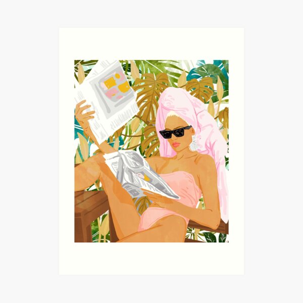 Vacay News #illustration #painting Art Print