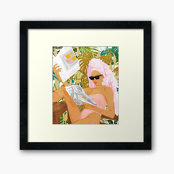 Vacay News #illustration #painting Framed Art Print