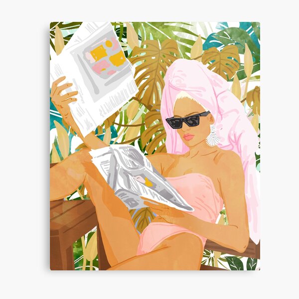 Vacay News #illustration #painting Metal Print