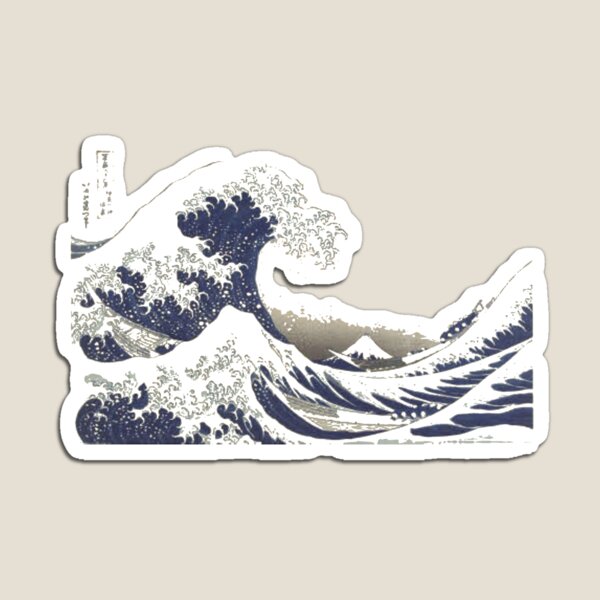 The Great #Wave off Kanagawa - Print by Hokusai - #GreatWave #Sea #Storm Magnet