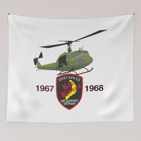 Item preview, 201st AVN CO Red Barons UH-1 Military Helicopter designed and sold by NorseTech.