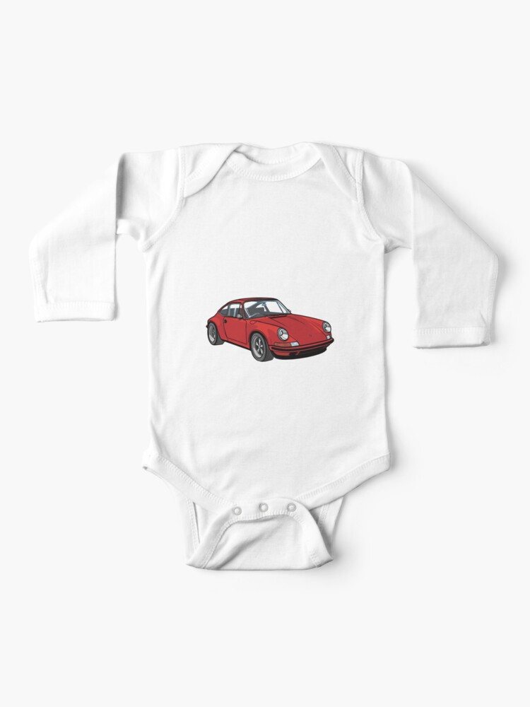 Porsche 911 Cartoon Baby One Piece By Ted Sexington Redbubble