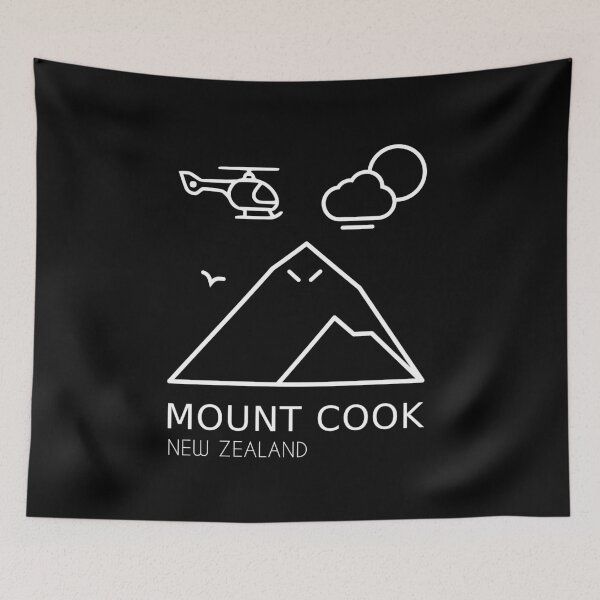 Artikelvorschau, Hubschrauberberg Cook Neuseeland Weiß entworfen und verkauft von kiwishirts.