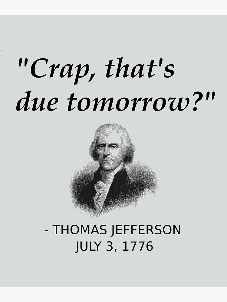 Thumbnail 3 of 3, Canvas Print, Funny Thomas Jefferson Independence Day USA History designed and sold by TheCreekMan.